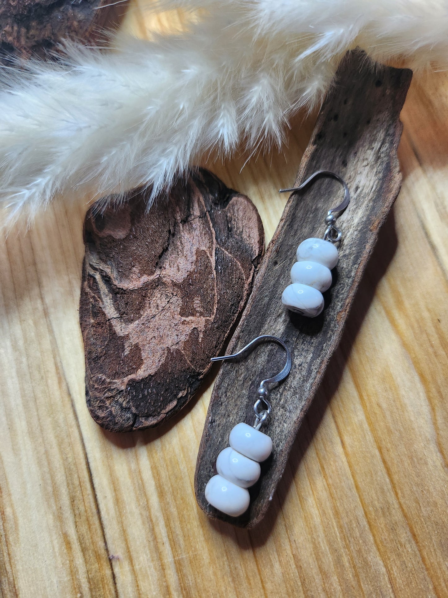 Boucles d'oreilles Howlite