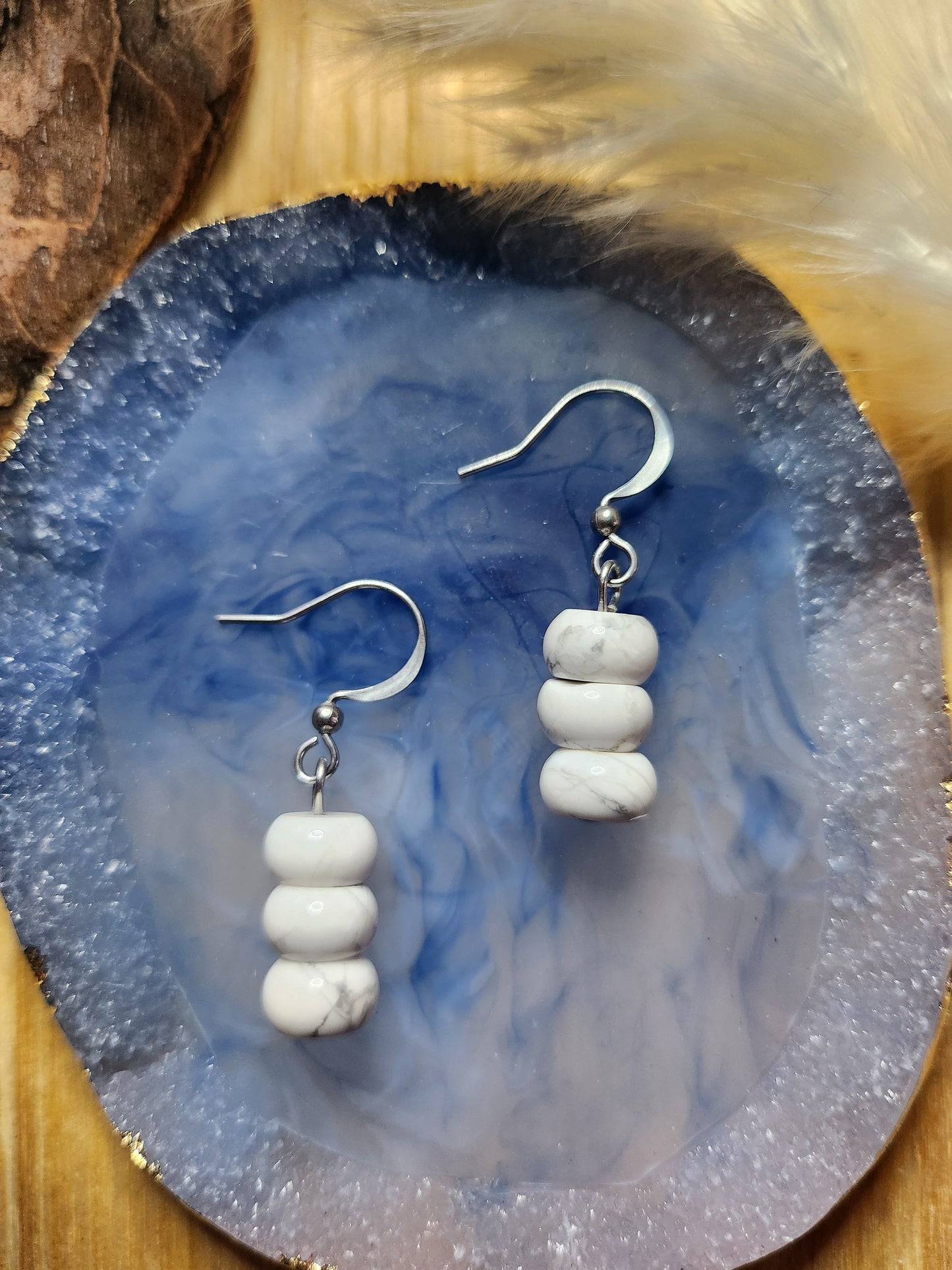 Boucles d'oreilles Howlite